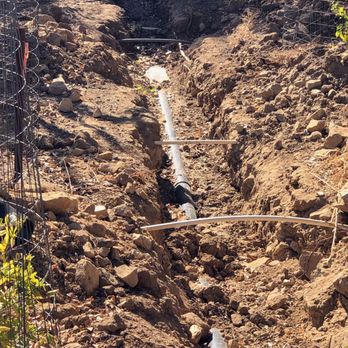 Giant Plumbing - Open trench through yard - Plumbing Near Me - San Jose, California Giant Plumbing - Open trench through yard - Plumbing Near Me - San Jose, California