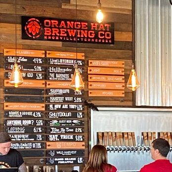 Orange Hat Brewing - people sitting at the bar - Breweries Near Me - Knoxville, Tennessee