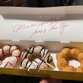 Mochinut - White chocolate raspberry, funnel cake, cinnamon churro - Donuts Near Me - Salt Lake City, Utah