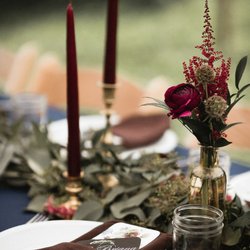 Table Garland and Bud Vase Photo by Ash Carr Photography