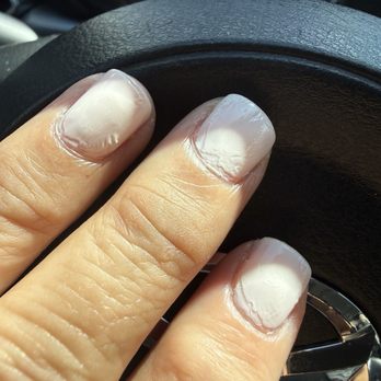 Nail Fetish - This photo was taken about 30-40 minutes after getting my manicure done at Nail Fetish. This is when I realized how bad they were. - Nail Salons Near Me - Sherman Oaks, California