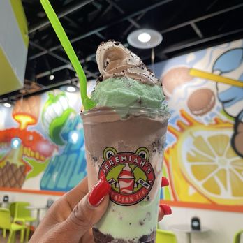 Jeremiah's Italian Ice - The grasshopper - Desserts Near Me - McKinney, Texas