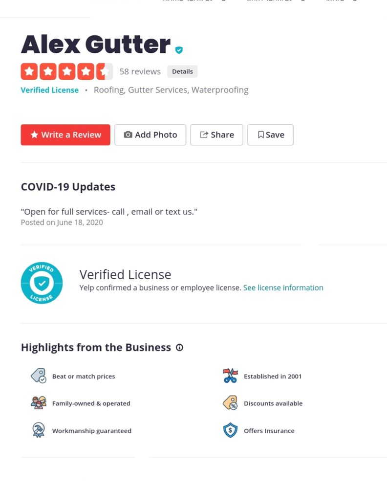 Slide of Alex Gutter & Roof