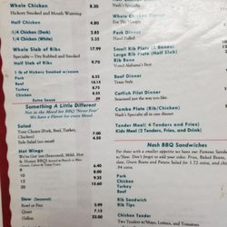 Nash Bbq #3 - Menu