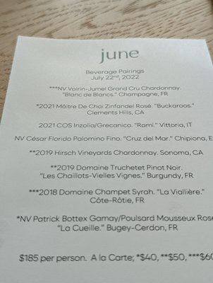 Menu photo 8 June Nashville, TN Menu photo 8 June Nashville, TN