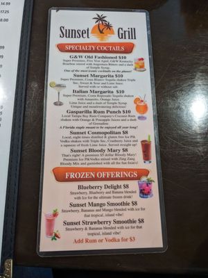 Menu photo 2 Sunset Grill Clearwater Clearwater, FL Menu photo 2 Sunset Grill Clearwater Clearwater, FL