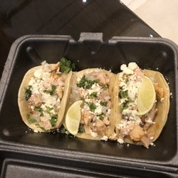 H Burger - Chicken al pastor tacos, $12.99.