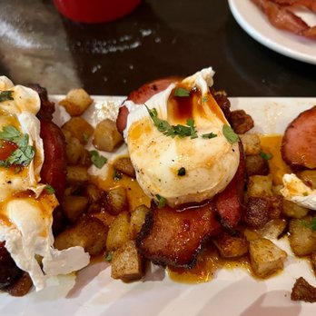 Werewolf - Gluten free version of pork belly Benedict - Breakfast & Brunch Near Me - San Diego, California Werewolf - Gluten free version of pork belly Benedict - Breakfast & Brunch Near Me - San Diego, California