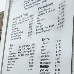 Boomers - Menu