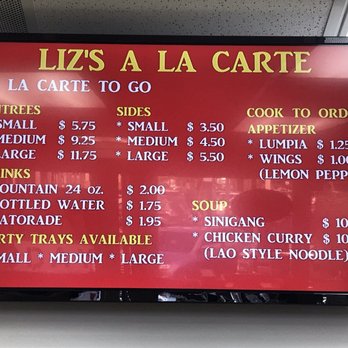 Liz's BBQ - Menu page 1 - Filipino Near Me - Wahiawa, Hawaii Liz's BBQ - Menu page 1 - Filipino Near Me - Wahiawa, Hawaii