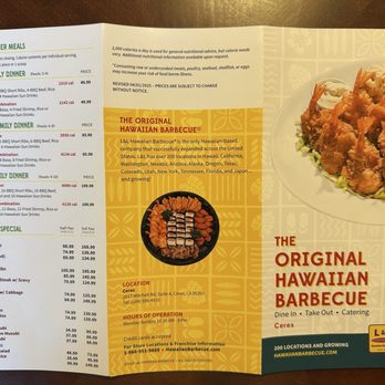 L&L Hawaiian Barbecue - Menu 08/2025 - Barbeque Near Me - Ceres, California L&L Hawaiian Barbecue - Menu 08/2025 - Barbeque Near Me - Ceres, California
