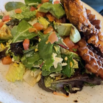 Lazy Dog Restaurant & Bar - Chicken new Hot Honey Chicken Waffle Salad - New American Near Me - Concord, California Lazy Dog Restaurant & Bar - Chicken new Hot Honey Chicken Waffle Salad - New American Near Me - Concord, California