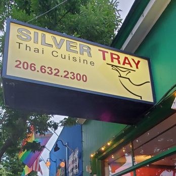 Silver Tray - Entrance sign outside - Thai Near Me - Seattle, Washington
