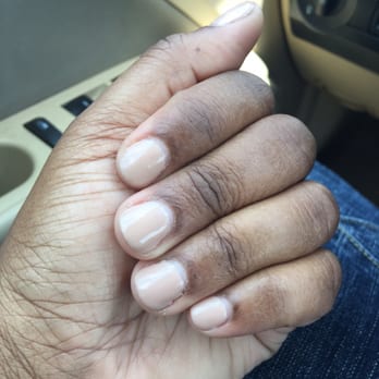 Pink and White Nails - 8 day old manicure done by David at Punk and White Nails - Nail Salons Near Me - Charlotte, North Carolina Pink and White Nails - 8 day old manicure done by David at Punk and White Nails - Nail Salons Near Me - Charlotte, North Carolina