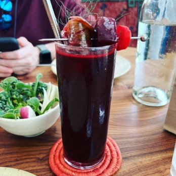 Little Saint - Beet bloody mary.  Amazing - Vegan Near Me - Healdsburg, California