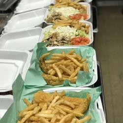 Captain Hook’s - Fish dinner and Greek salad