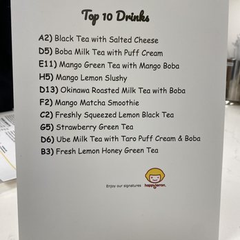 Happy Lemon - Top 10 - Bubble Tea Near Me - Vacaville, California