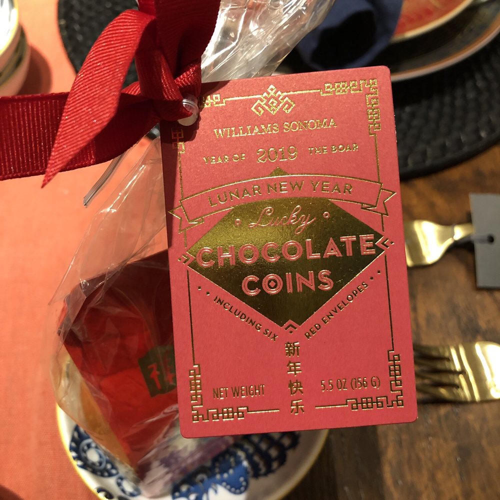 Williams-Sonoma - Chinese New Years chocolate coins? That's a first - Specialty Food Near Me - San Diego, California Williams-Sonoma - Chinese New Years chocolate coins? That's a first - Specialty Food Near Me - San Diego, California