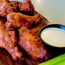 BROS Burgers & Shakes - BROS wings tossed in Tangy Steakhouse Buffalo!