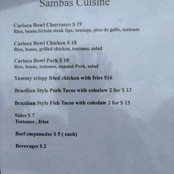 Sambas Cuisine - The menu. Prices are incredibly low & reasonable!! - Food Trucks Near Me Sambas Cuisine - The menu. Prices are incredibly low & reasonable!! - Food Trucks Near Me