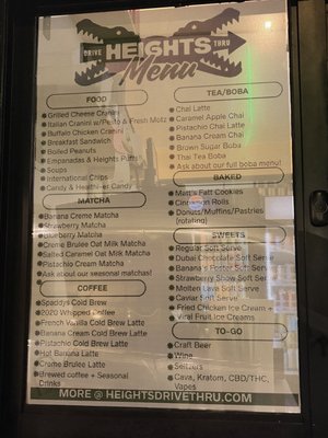 Menu photo 3 Heights Drive-Thru Tampa, FL Menu photo 3 Heights Drive-Thru Tampa, FL