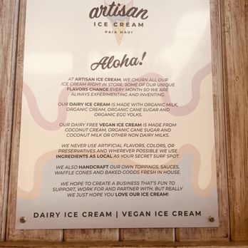 Artisan Ice Cream - Mission - Ice Cream & Frozen Yogurt Near Me - Paia, Hawaii