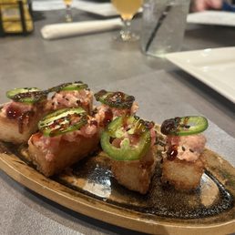 Crispy rice tuna bites Crispy rice tuna bites