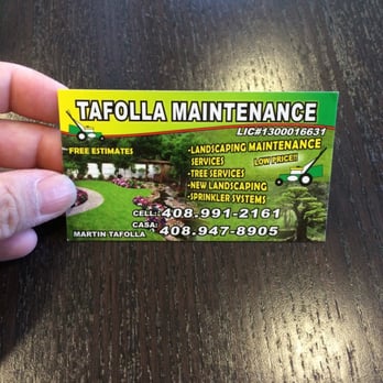 Tafolla Maintenance - Martin's business card - Landscaping Near Me Tafolla Maintenance - Martin's business card - Landscaping Near Me