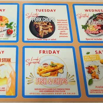 Jesse's Place - This is the back side (Daily Specials) of their table placemats.  Photo taken June 2, 2026. - New American Near Me - Norfolk, Virginia