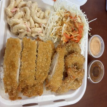 Ohana Hawaiian BBQ - 2 item combo (katsu chicken and oatmeal shrimp ) - Hawaiian Near Me - Rocklin, California Ohana Hawaiian BBQ - 2 item combo (katsu chicken and oatmeal shrimp ) - Hawaiian Near Me - Rocklin, California