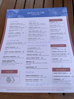 Menu photo 2 Bungalow By The Sea Miami Beach, FL