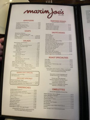 Menu photo 4 Marin Joe's Restaurant Corte Madera, CA Menu photo 4 Marin Joe's Restaurant Corte Madera, CA