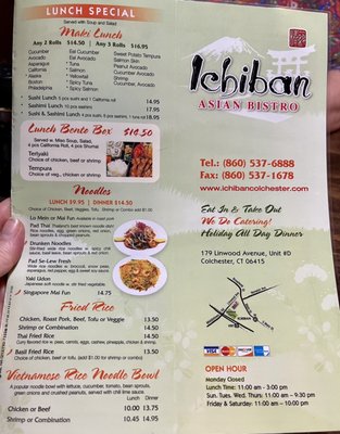 Menu photo 4 Ichiban Asian Bistro Colchester, CT