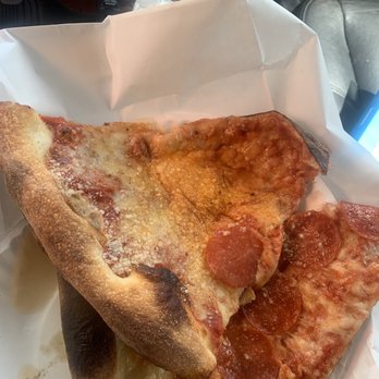 Joe's Pizza - A tale of two slices: cheese and pepperoni (doesn't travel well, eat immediately or ask for a box) - Pizza Near Me - Miami, Florida