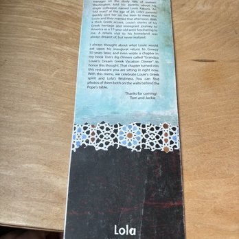 Lola - Menu - Greek Near Me - Seattle, Washington Lola - Menu - Greek Near Me - Seattle, Washington