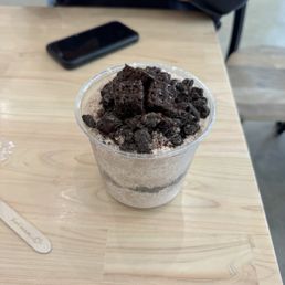 Chocolate shaved ice cream