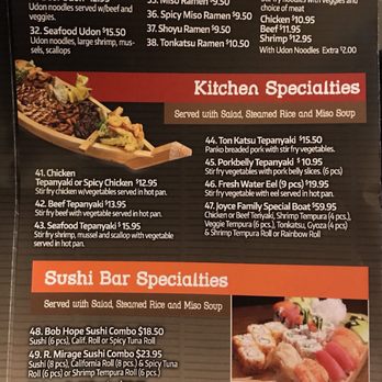 Joyce's Sushi - Soups & Specialties - Japanese Near Me - Rancho Mirage, California