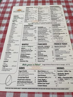 Menu photo 2 Sunrise Cafe Farmington Hills, MI