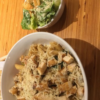 Noodles and Company - Pasta Fresca with extra grilled chicken and Caesar salad - Noodles Near Me - Columbus, Ohio Noodles and Company - Pasta Fresca with extra grilled chicken and Caesar salad - Noodles Near Me - Columbus, Ohio