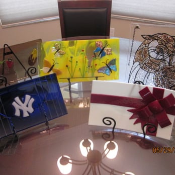 Fused in Glass - Here are some plates we have made in Fused in Glass Class. - Art Classes Near Me - Boynton Beach, Florida