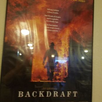 Backdraft Bar-Be-Que - A picture on the wall of the Backdraft movie poster - Barbeque Near Me - Highlands, Texas