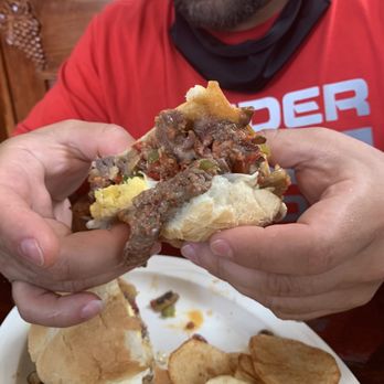 Azorean Restaurant & Bar - Azorean steak bomb! Delicious   Home made potato chips - Portuguese Near Me - Gloucester, Massachusetts