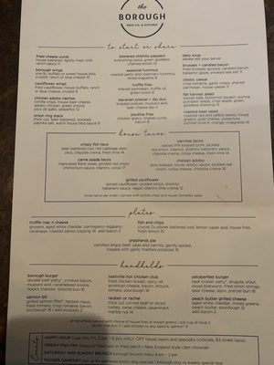 Menu photo 6 The Borough Kitchen and Cocktails Madison, WI Menu photo 6 The Borough Kitchen and Cocktails Madison, WI