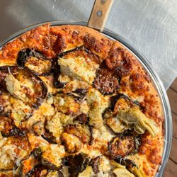 Strato's Pizzeria & Restaurant - Melitzana Pizza.