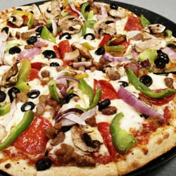 Chuck E. Cheese - Supreme pizza - lots of fresh veggies