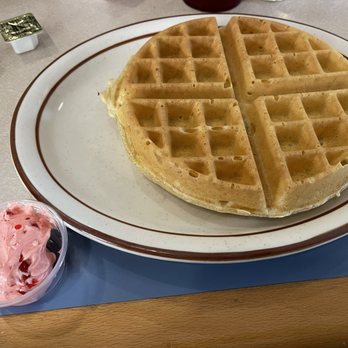 Loc's Chicken & Waffles - Belgian waffle and strawberry butter - Breakfast & Brunch Near Me - Savannah, Georgia Loc's Chicken & Waffles - Belgian waffle and strawberry butter - Breakfast & Brunch Near Me - Savannah, Georgia