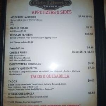 Olde Liberty Tavern - Menu - Bars Near Me - Trenton, New Jersey Olde Liberty Tavern - Menu - Bars Near Me - Trenton, New Jersey