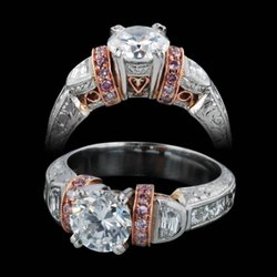 Pearlman's Jewelers - Pink diamond engagement ring SKU# 06B1