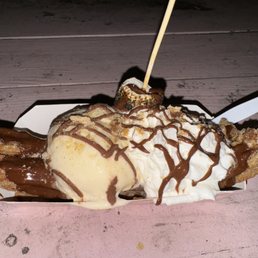 Campfire with ice cream