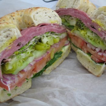 The Posh Bagel - Posh Deli on an Asiago Bagel - Bagels Near Me - Davis, California